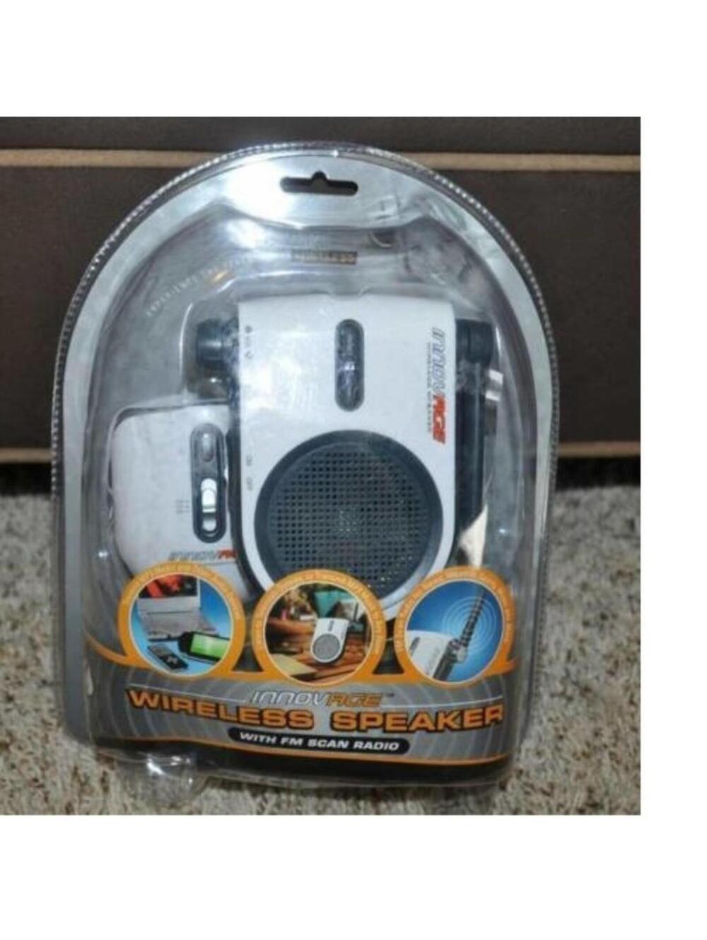 Wireless Speaker & FM Scan Radio Innovage Belt Clip
